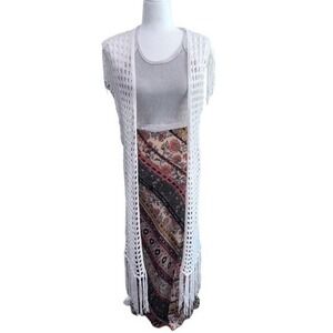 NWOT Anthropologie Crochet Sweater Duster Cardigan One Size Fits Most